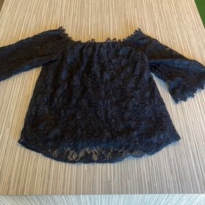 Women’s black off shoulder top